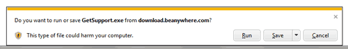 Security Box for the Support Applet